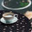 Wrought Studio Jasmine Fitted Round Tablecloth Charcoal Grey Multicolor-214289037