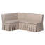 Ensemble de banc de salle à manger rembourré en tissu 2 pièces Baxton Studio Meyer - Banquette de coin avec base à jupe-129907996