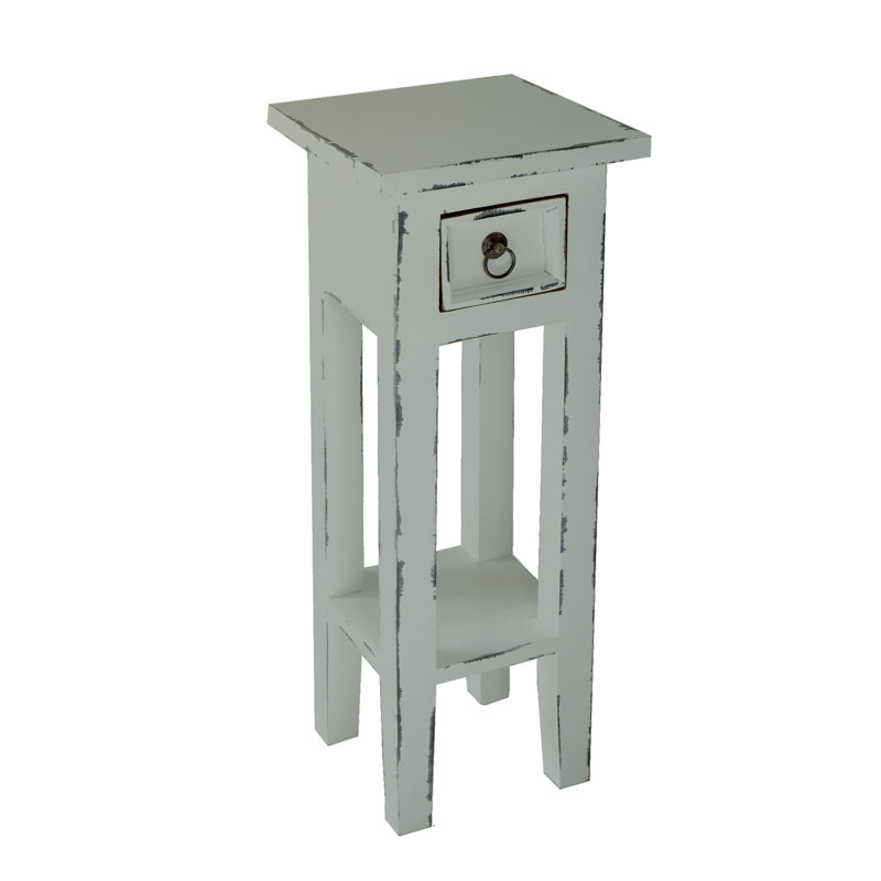 Giffin Solid Wood End Table, Grey