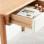 Bureau d'ordinateur en bois massif - bureau de grande taille de 47 po avec 2 tiroirs, table d'ordinateur de style simple et moderne avec espace pour le bureau à domicile, le travail, les étudiants, le bureau de travail (bureau)