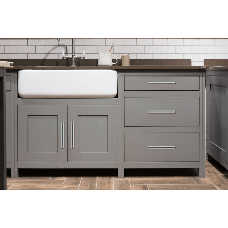 Brushed Nickel Industrial Drop Bail Cabinet Pull with Mounting Hardware