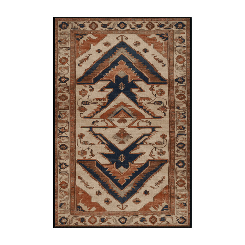 Tapis brun lavable à la machine, Rectangle 2 pi x 3 pi