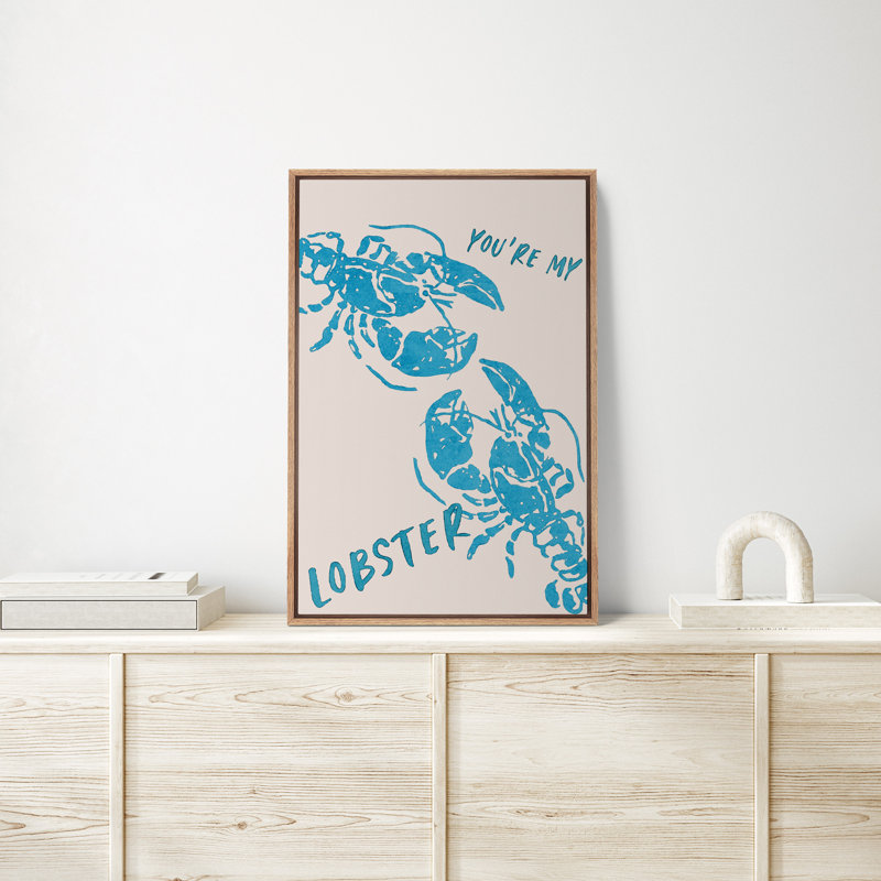 Vous êtes mon homard bleu, abstrait, affiche de nourriture pour animaux, affiche de cuisine amusante, Naturel