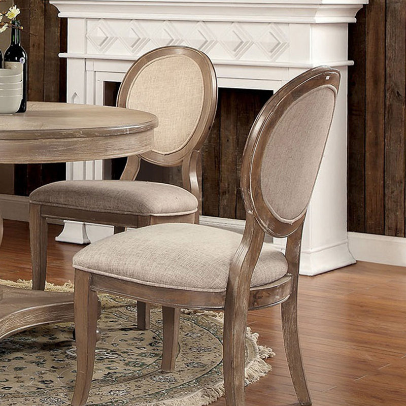 Chaise de salle à manger rembourrée Actualiser, Brown, Beige