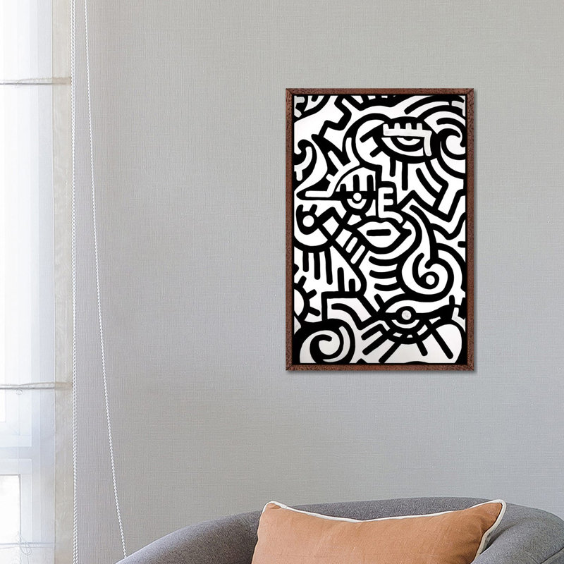 Mood 1 Piece Wall Art on Canvas, 66.04 cm H x 45.72 cm W, Classic Brown Wood Framed