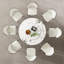 Table de salle à manger ronde avec plateau tournant à 360 ° lisse - Plateau en pierre frittée résistant aux taches et à la chaleur, design minimaliste moderne pour la salle à manger, la cuisine, le coin repas, l'espace compact-1145260154