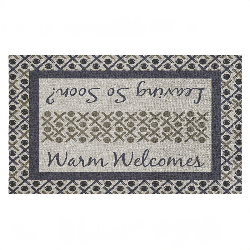 Tapis d'entrée double pour message, 18 po x 30 po, par Arrolynn Weiderhold, Double entrée pour message