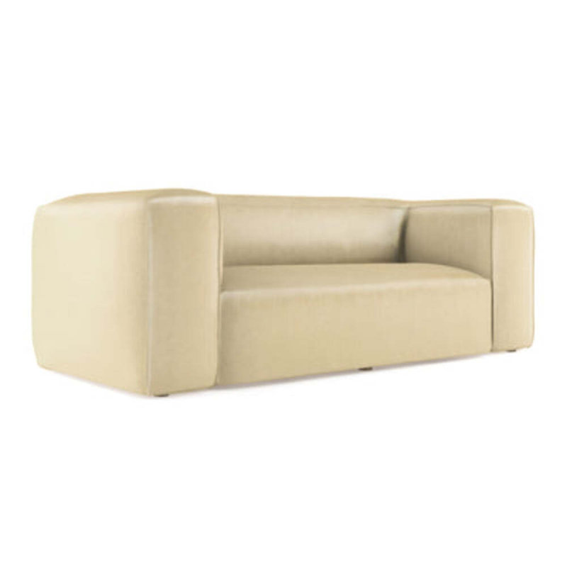 Varick Oversize Track-Arm Sofa with Flange, Box Weave Linen Graphite, 30" H x 96" W x 47" D, Weathered