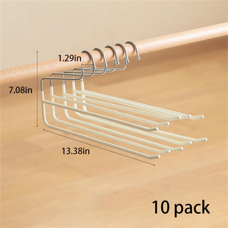 Cintre à double rangée pour pantalons antidérapants, 10