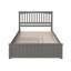 Lit plateforme en bois massif Aiston avec pied de lit assorti et lit gigogne-474274824-412595579