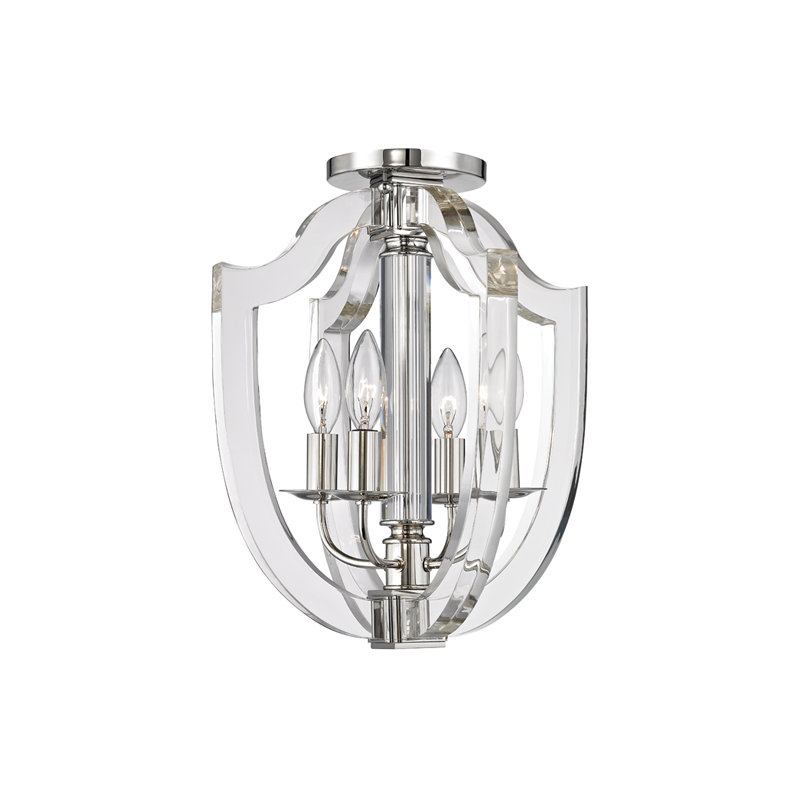 Arietta 4 - Light Semi Flush Mount, Polished Nickel