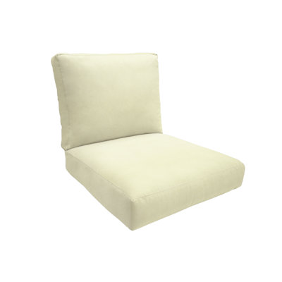 Eddie Bauer Deep Seat Patio Cushion Set, Sunbrella Fade & Water Resistant for Patio Sofas, Sectionals & Deep-Seat Loungers, 24"W x 26"D, 5" thick; Back 25"W x 20"H, 5" thick, Canvas Natural