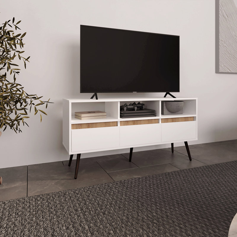 Meuble télé, 3 tiroirs, 3 tablettes