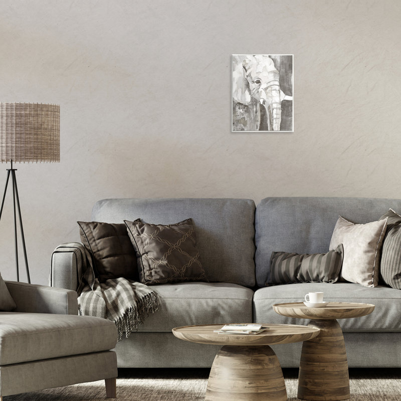 «Rustic Abstract Elephant», art mural par Nan