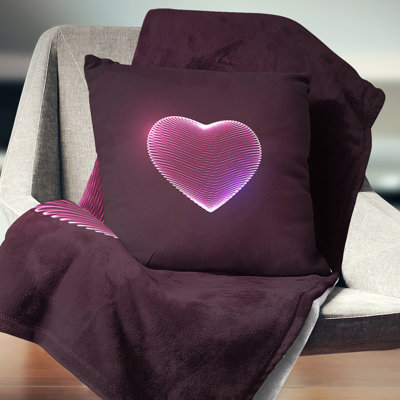 Happy Valentines Day - Coussin décoratif imprimé abstrait