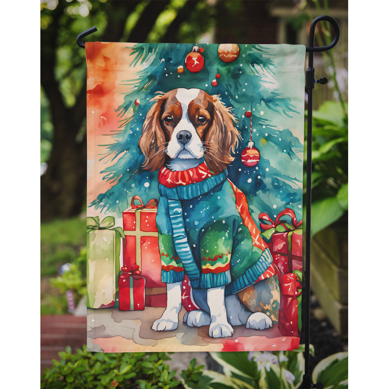 Polyester double face Noël, H 15,5 po x l 11,25 po