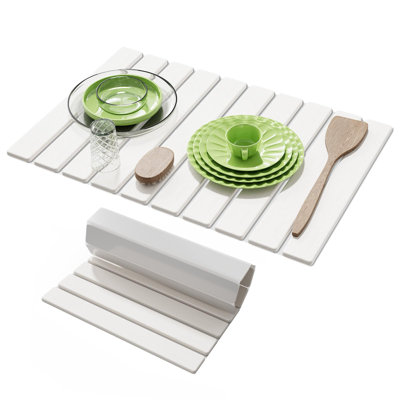 Alfombrillas de Secado de Piedra Grande para Encimera de Cocina, 23.6''X15.3'' Alfombrilla de Piedra Plegable de Secado Rápido, Ecológica, Alfombrillas Absorbentes de Tierra Diatomácea para