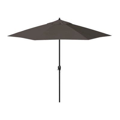 9-Foot Aluminum Market Patio Umbrella With Crank Lift And Auto-Tilt In Sunbrella