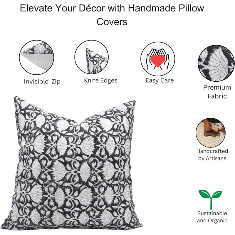 Linen Square Pillow Cover, 24" x 24"