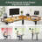 Marquila Adjustable L-Shaped Metal Base Standing Desk-465872041