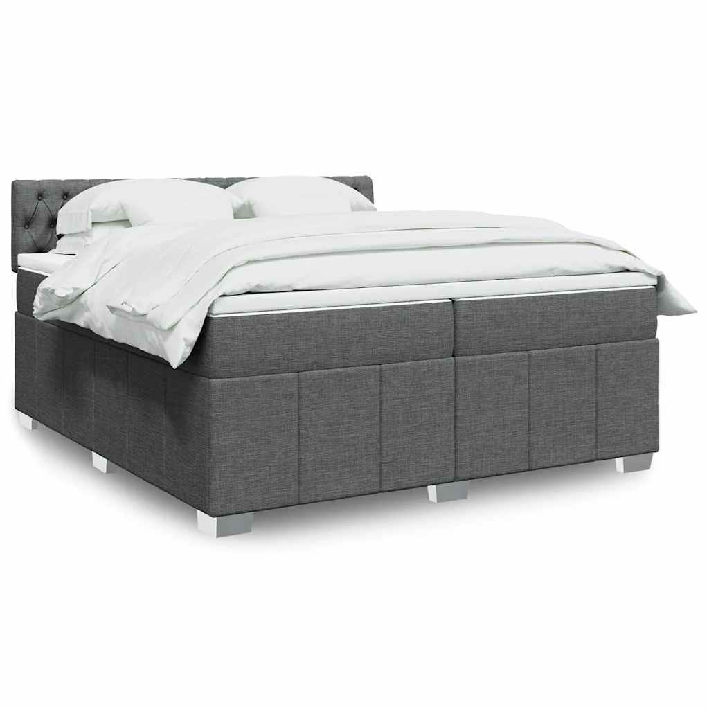 Vidaxl Boxspringbett mit Matratze Schwarz 200x200 cm Samt