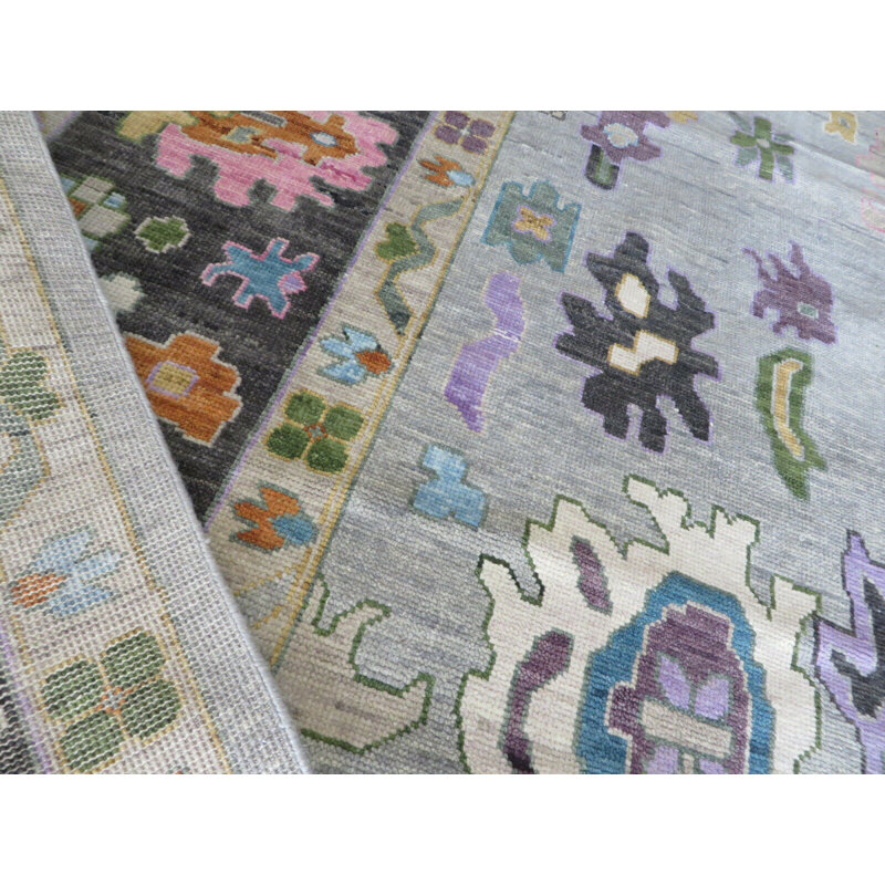 Tapis oriental turc coloré noué à la main 10 x 14 po 6EDF9917F0E44C4E87F27B30616B718B
