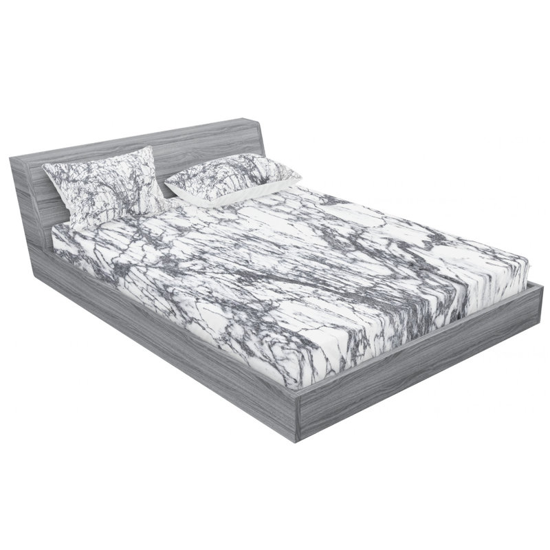 Microfiber Abstract Sheet Set, Full Sheet Set with Fitted Sheet