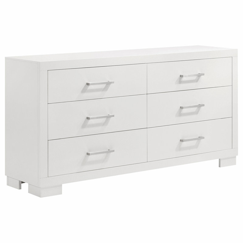 Tokyo White 5-piece Platform Bedroom Set with 2 Nightstands