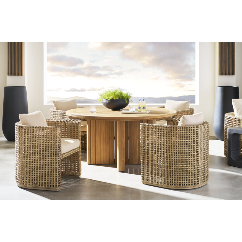 Bliss Outdoor Swivel Chair, Toodaloo Natural