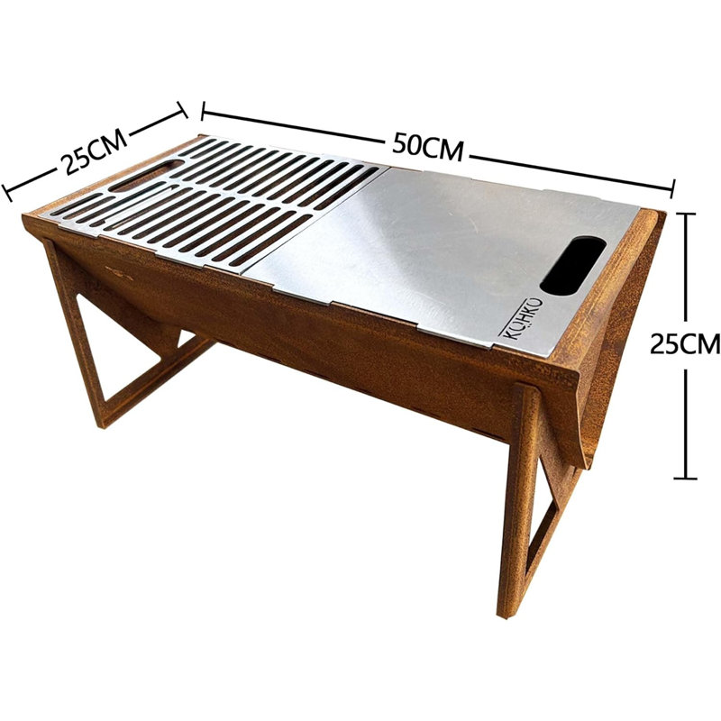 Blackett Rectangle Steel Smokeless Fire Pit