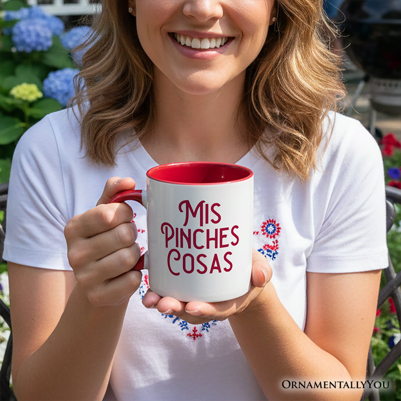 Tasse de Cos Mis Mis Pinches, citation amusante avec nom personnalisé espagnol