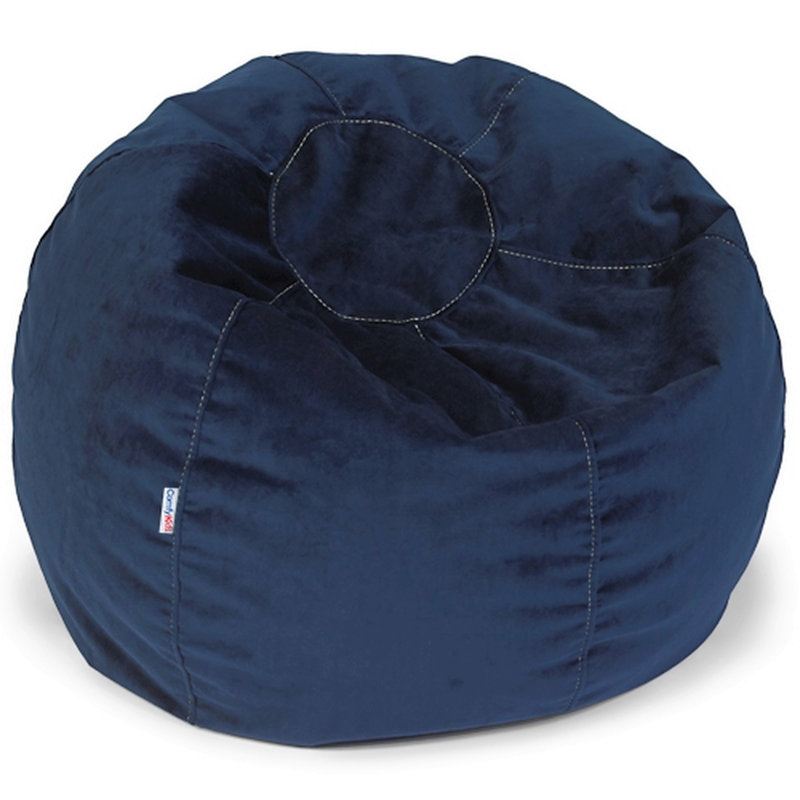 Classic Teen Bean Bag Chair, Royal Blue Polyester, 18"H x 30"W x 30"D
