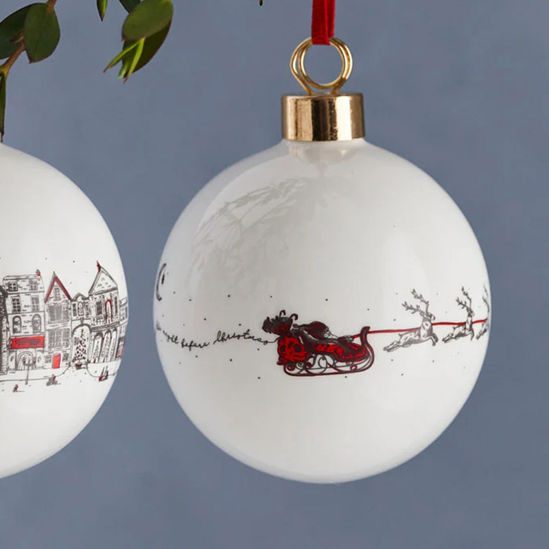 6cm Porcelain China Buildings & Architecture Bauble