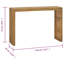 Console Table 43.3"x13.8"x29.5" Solid Teak Wood