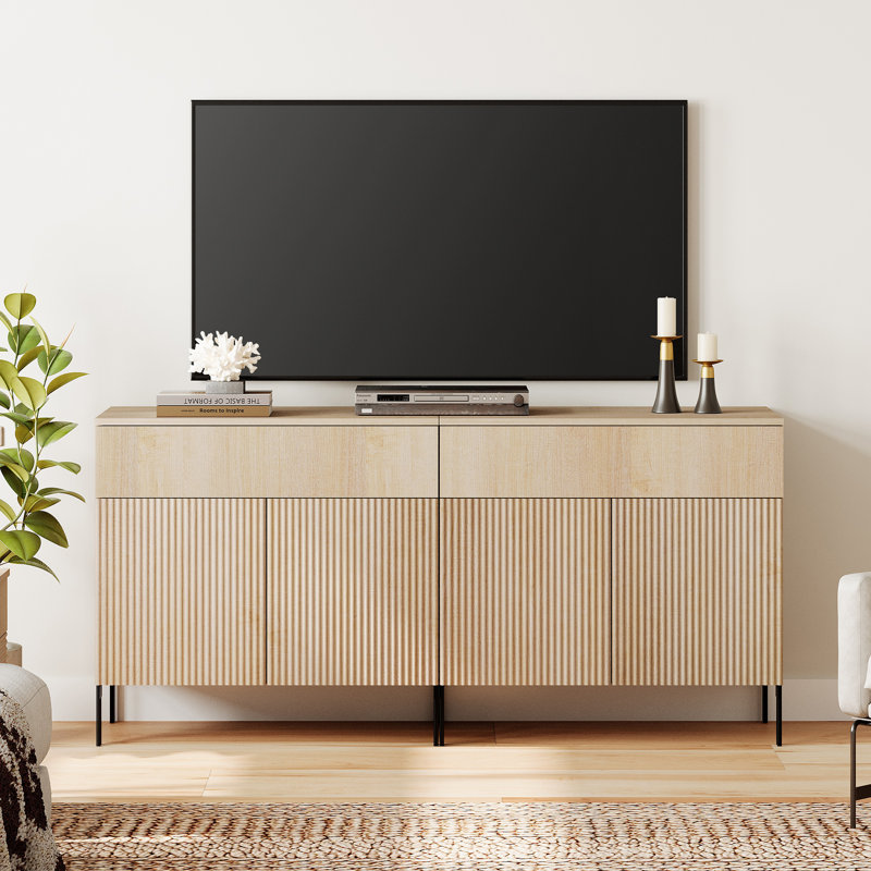 Meuble télé 63 po avec portes Union Rustic, Beige