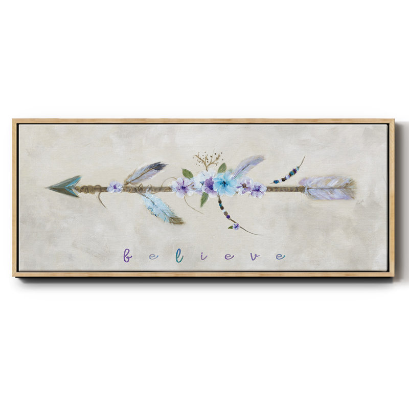 Boho Arrow I- Framed Canvas, 20" H x 50" W