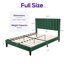 Lit plateforme tapissier en velours avec tête de lit Modern-982473077-982473086