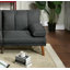 Canapé modulaire 2 pièces en polyfibre noir