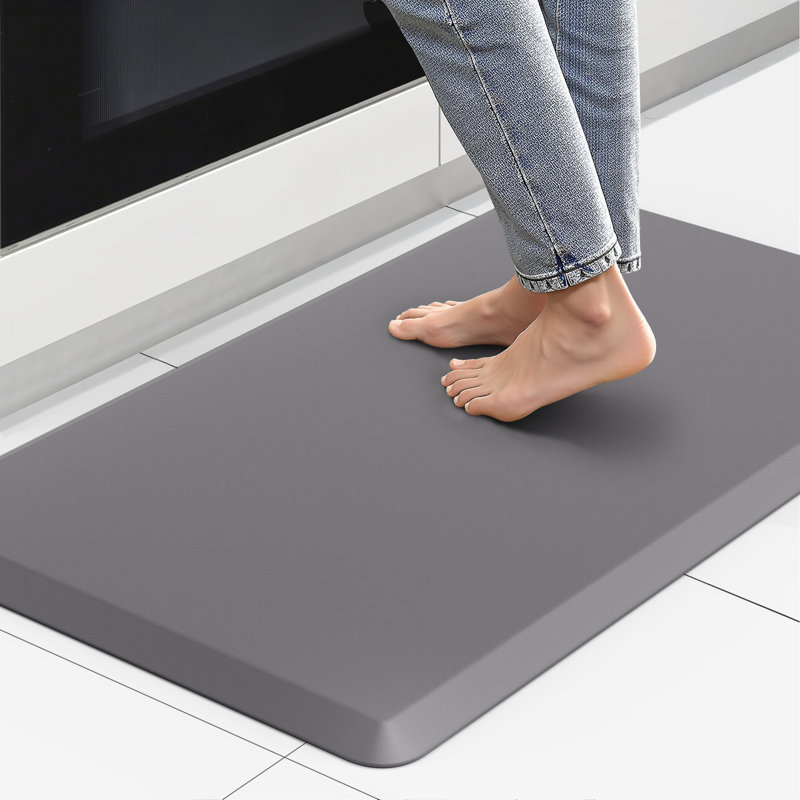 Tapis de cuisine antidérapant Ariyan, Gris, Rectangle 17 po x 28 po