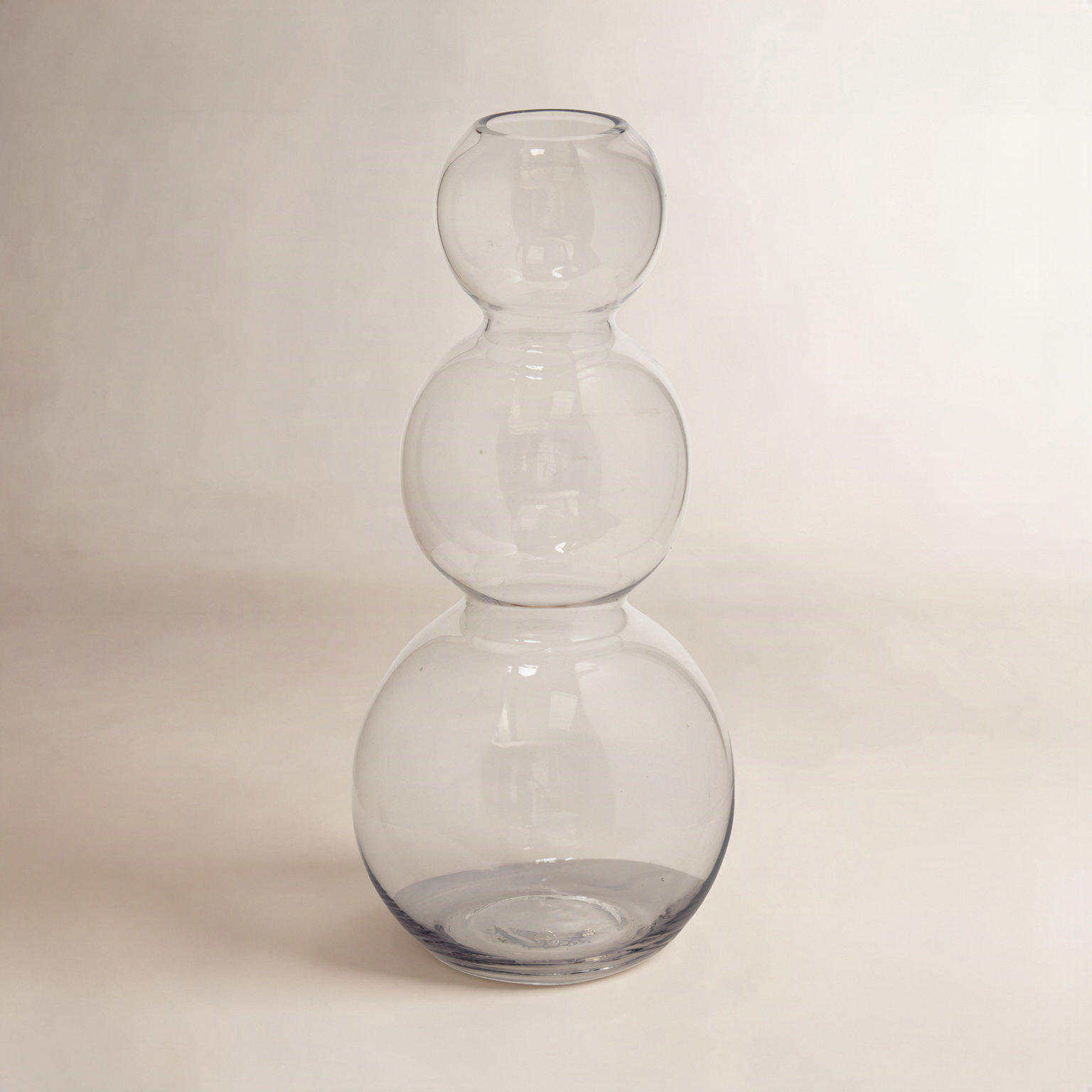 Ashburg Glass Table Vase, Clear,  13" H x 5.75" W x 5.75" D