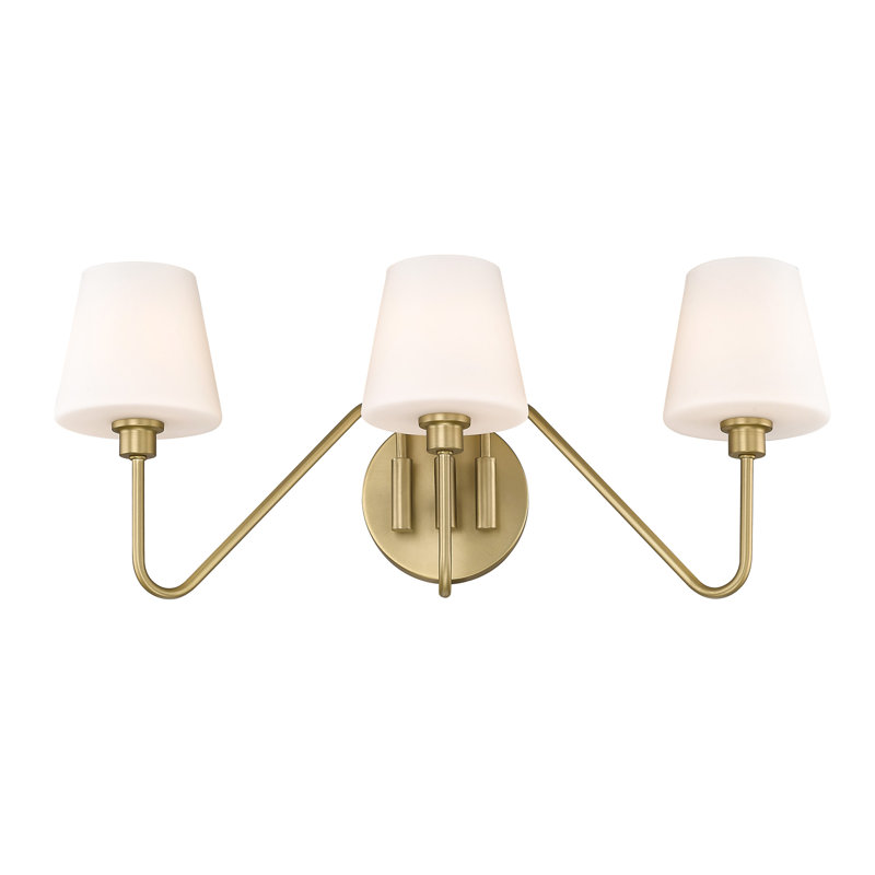 Éclairage de salle de bain à 3 lumières à intensité variable Roin, Bronze champagne brossé