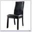 Ensemble de 2 chaises d'appoint de salle à manger transitionnelles avec dossier incurvé unique et siège rembourré en similicuir espresso, finition cerisier brun