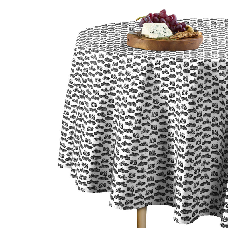 Ehren Geometric Round Tablecloth, 90" x 90"