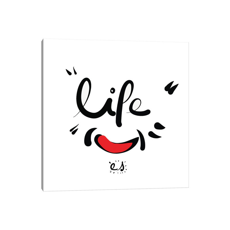 Smile to Life Please 1 Piece Wrapped Canvas Wall Art, 45.72 cm H x 45.72 cm W x 3.175 cm D