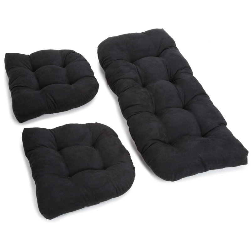 Settee Indoor Replacement Cushion, Black
