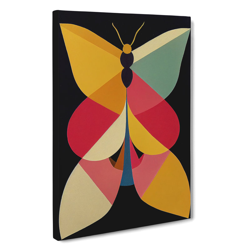 Butterfly Abstract - Wall Art, Wrapped Canvas, 76cm H x 50cm W x 3cm D, No Matte