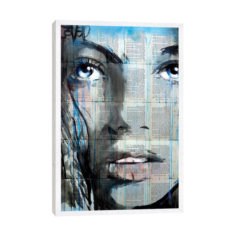 Blue Sway 1 Piece Painting on Canvas, 101.6cm H x 66.04cm W x 3.81cm D, White Floater Framed