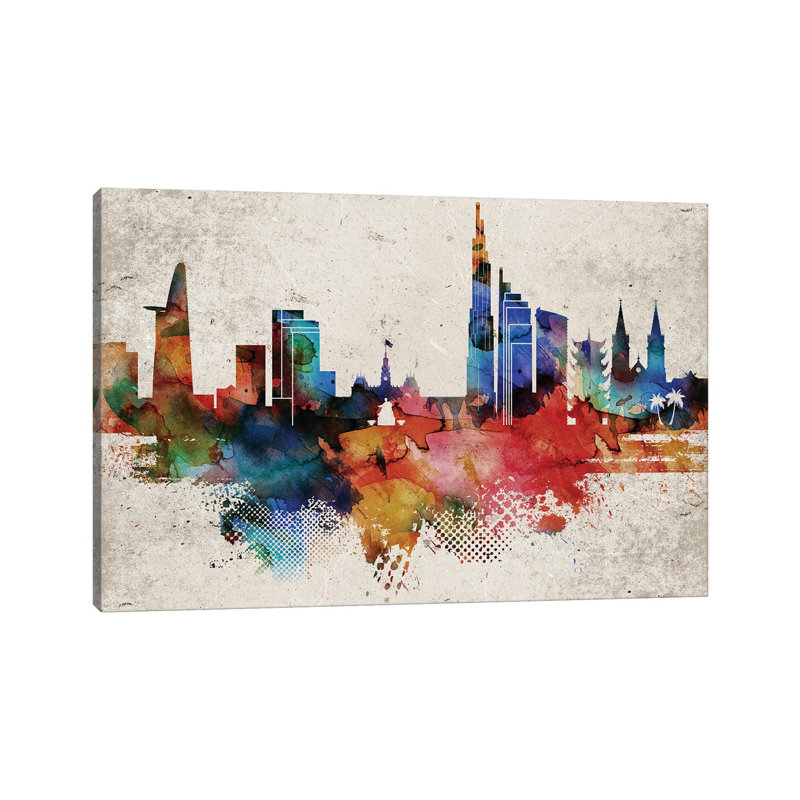Ho Chi Minh Skyline by WallDecorAddict - Wrapped Canvas Print, 20.32cm H x 30.48cm W x 1.905cm D