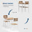 Ensemble de table de salle à manger 3 pièces pour 2 personnes, table compacte et chaises pour appartement de cuisine-1023459065-1023459064