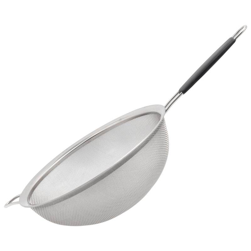 Buckingham Stainless Steel Fine Mesh Sieve Strainer Black Handle , 23 cm 
